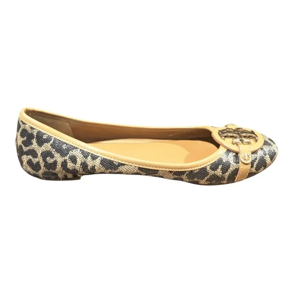TORY BURCH Aaden Leopard Print Ballet Flats Size 10.5M